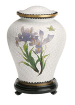 White and Iris Cloisonne