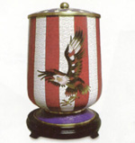 Flag and Eagle Cloissone Urn
