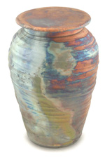 Blue Copper Fire Raku