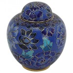 Azure Blue Cloisonne Urn
