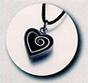 Enameled Pewter Black Heart
